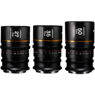 Laowa VE273550PLEFA - Nanomorph S35 Prime 3-Lens Bundle (27mm, 35mm, 50mm) Amber, (Cine) Arri PL (Default) + EF