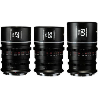 Laowa VE273550PLEFS - Nanomorph S35 Prime 3-Lens Bundle (27mm, 35mm, 50mm) Silver, (Cine) Arri PL (Default) + EF
