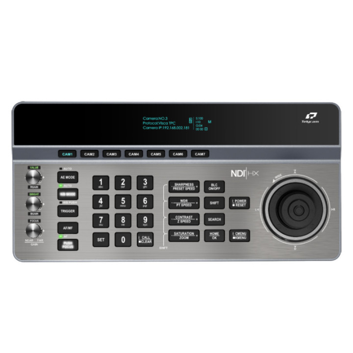 Telycam TLC-50TC(NDI)-S - V-Joy+, (NDI) PTZ Remote, Silver