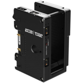 Wooden Camera WC-A00138 - Dual Battery Plate Cradle for Teradek Bolt LT Transmitter (V-Mount to Gold Mount)