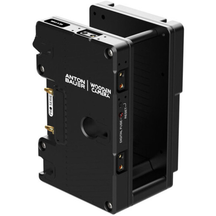 Wooden Camera WC-A00138 - Dual Battery Plate Cradle for Teradek Bolt LT Transmitter (V-Mount to Gold Mount)
