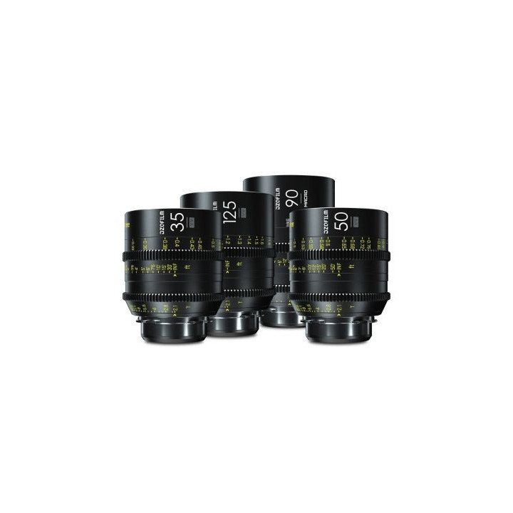 DZOFilm DZO-VK4APL-M - Vespid Prime 4-Lens Kit (35/50/125 T2.1 + Macro 90 T2.8) metric