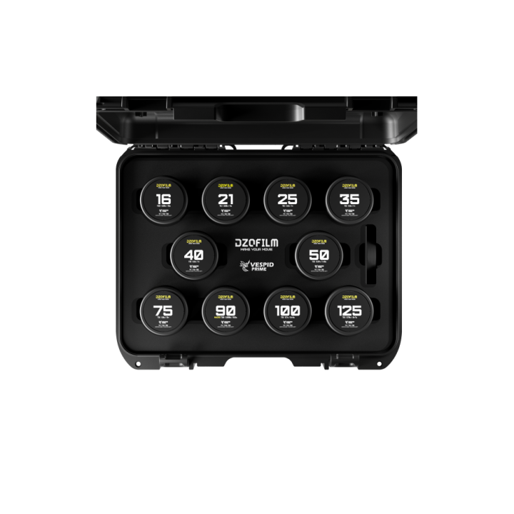 DZOFilm DZO-V21K10PLM - Vespid Prime 10-Lens Kit (16 T2.8 + /21/25/35/40/50/75/100/125 T2.1 + Macro 90 T2.8) metric