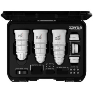 DZOFilm DZO-7220001W/2W/4W-Kit - Pictor Zoom 3-Lens Kit (12-25/50-125/20-55 T2.8) White