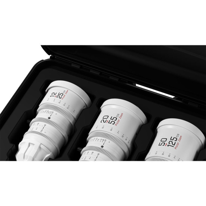 DZOFilm DZO-7220001W/2W/4W-Kit - Pictor Zoom 3-Lens Kit (12-25/50-125/20-55 T2.8) White