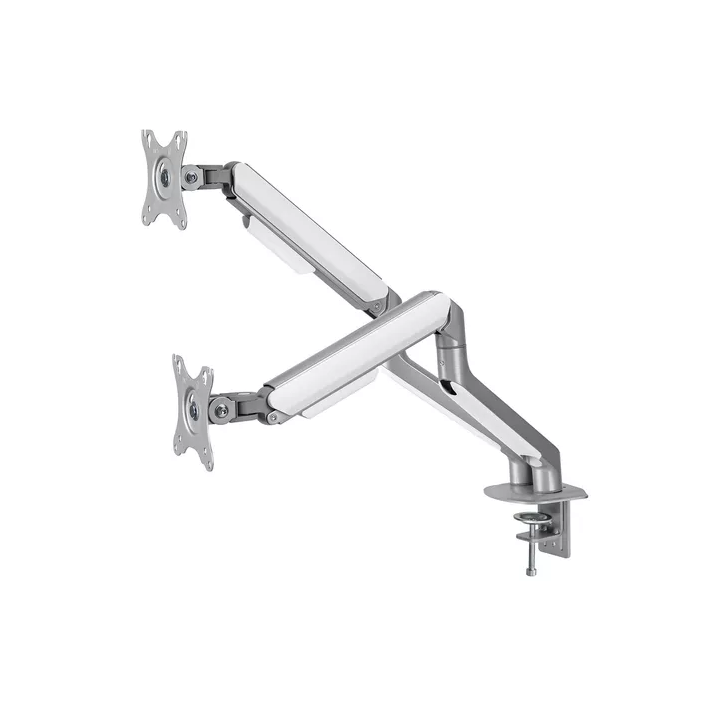 Kimex 015-2602 - Full Motion Desktop Support for 2 PC screens 17"-32" Gray