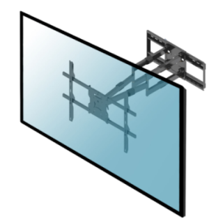 Kimex 013-4086 - Ultra-Extendable Articulated Wall Mount for 65"- 110" TV Screen