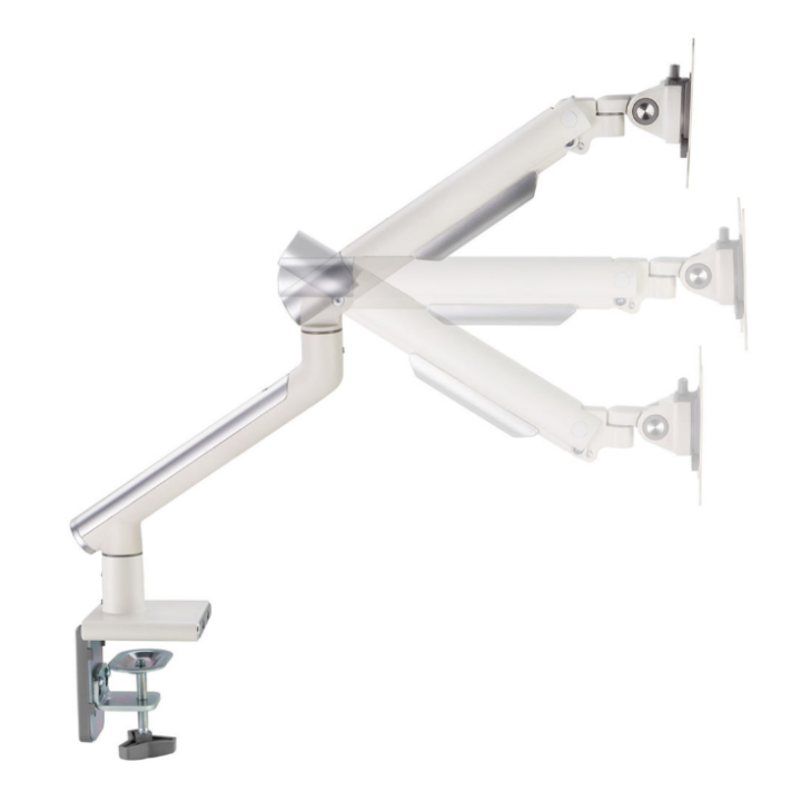 Kimex 015-2411 - Full Motion Desktop Mount for 17"-32" PC Monitor with USB, White