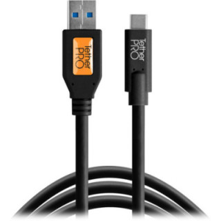 Tether Tools CUC3215-BLK - TetherPro, USB-C 3.1 Cable, USB-C / 3.0 A, 4.6 m, Black