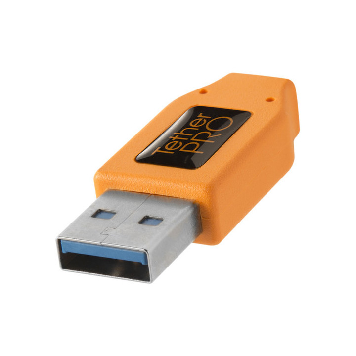 Tether Tools CUC3215-ORG - TetherPro, USB-C 3.1 Cable, USB-C / 3.0 A, 4.6 m, Orange