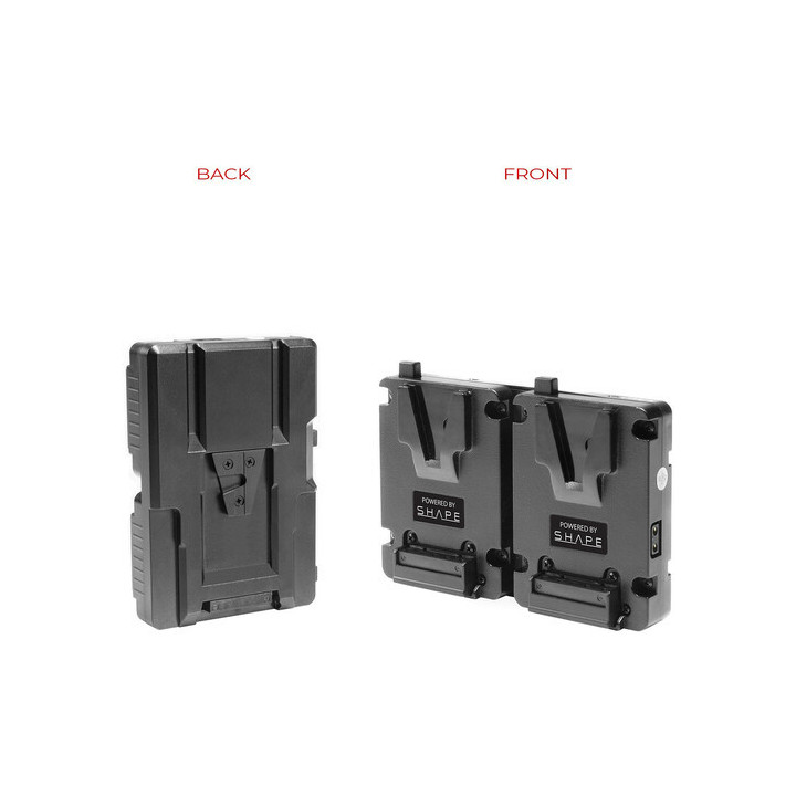 Shape MPV99 - 2 x Mini V-Mount 99Wh Batteries & Dual Hot-Swap Battery Plate Kit