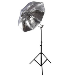 Falcon Eyes 2554 - Umbrella Set Silver/White 152 cm incl. tripod and bracket