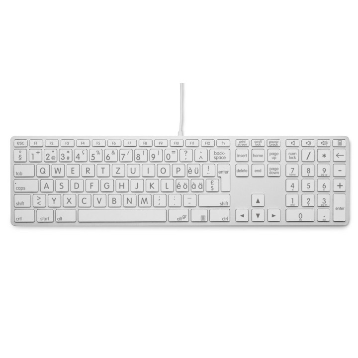 LMP KB-3421_CH_sc - USB Keyboard Windows KB-3421 with Mumeric Keypad, CH (Swiss-French) Layout, Black