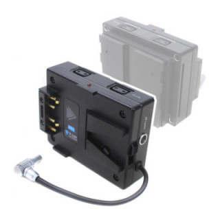 Hawkwoods VL-KOM - V-lock mini Red Komodo fitting - 2x D-Tap 1x DC Input