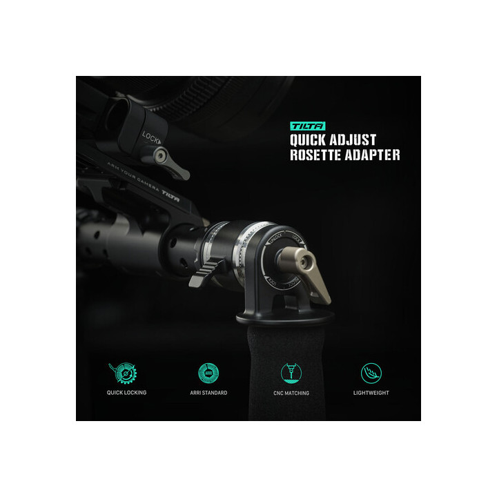 Tilta TA-ARA-P-B - Side Quick Adjust Rosette Adapter - Black (One Pair)