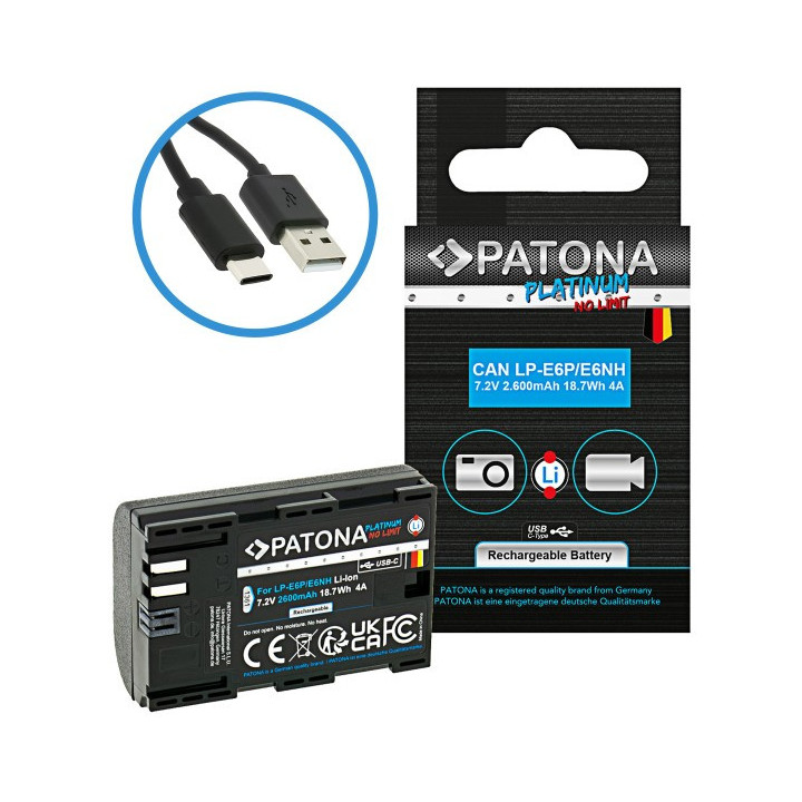 Patona 1361 - Platinum Canon LP-E6NH USB-C Input