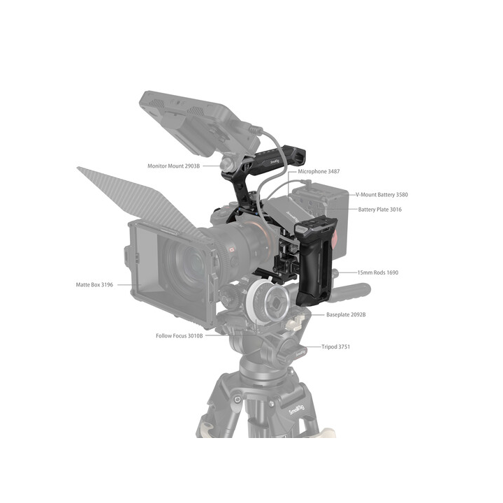 SmallRig 3710 - Rhinoceros Advanced Cage Kit for Sony Alpha 7R V / Alpha 7 IV / Alpha 7S III 3710