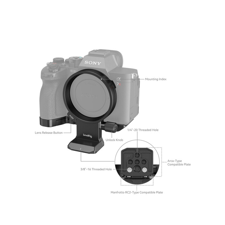 SmallRig 4148 - Rotatable Horizontal-to-Vertical Mount Plate Kit for Sony a7R IV  a7R V  a7 IV & a7S III