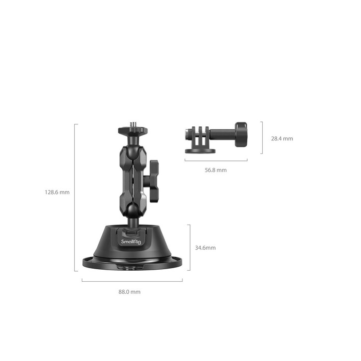SmallRig 4193 - Portable Suction Cup Mount Support for Action Cameras SC-1K 4193