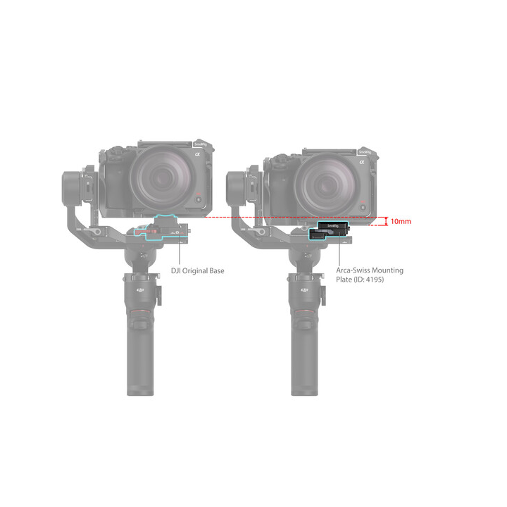 SmallRig 4195 - Arca-Swiss Mounting Baseplate for DJI RS 3 Mini
