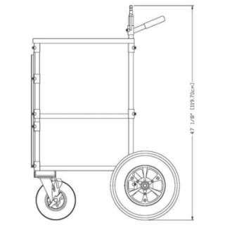 Magliner TR-01 8 - Video/Sound Transformer Cart with 8" Wheels
