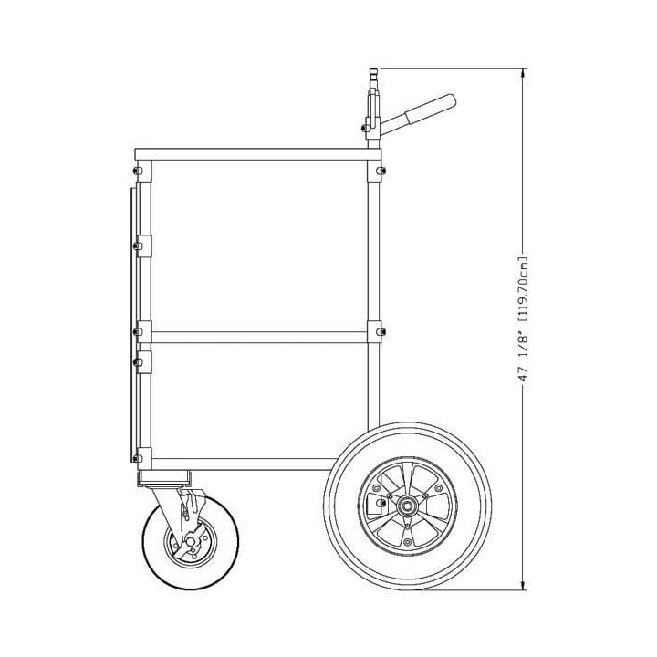 Magliner TR-01 8 - Video/Sound Transformer Cart with 8" Wheels