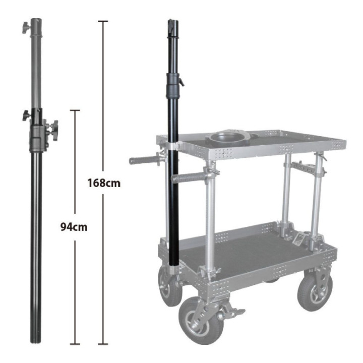 Kupo 168B - Heavy Duty Telescopic Mast W/ Junior Receiver