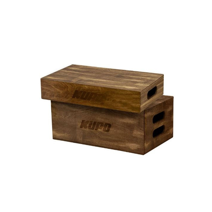 Kupo KAB-048-BST - Brown Stained Apple Box Set Hald and Full Size