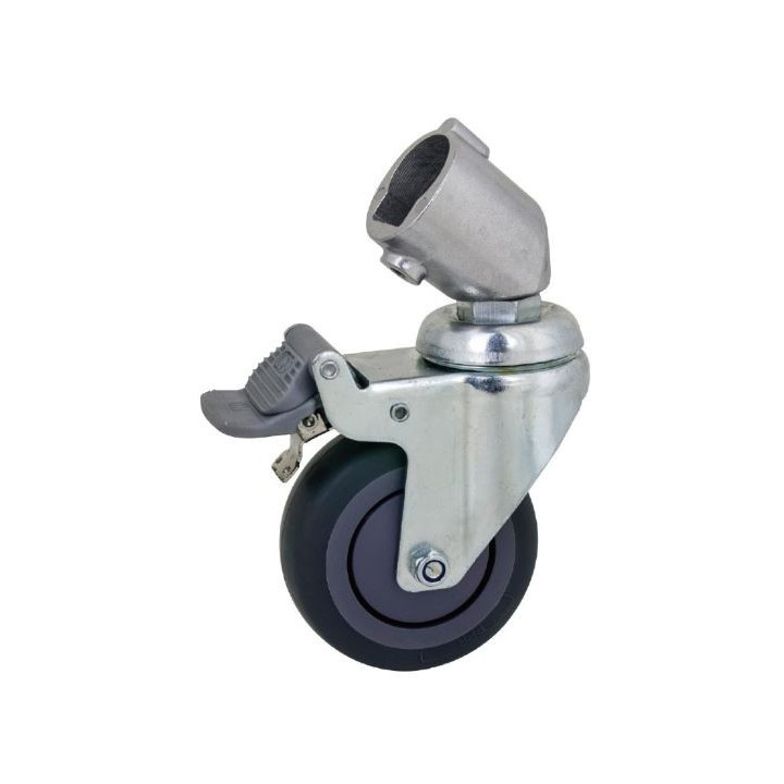 Kupo KC-080R - Dia. 80mm Caster W/brake, W/round Adapter (Set of 3)