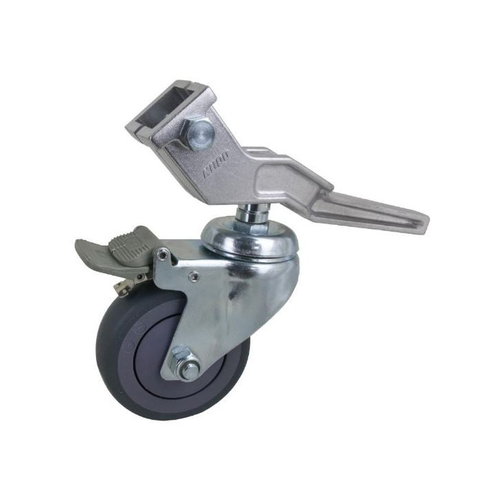 Kupo KC-100G - Dia. 100mm Caster W/brake, W/30mm Square Adapter (Set of 3)