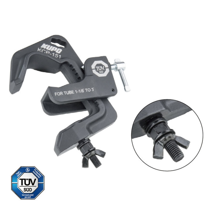 Kupo KCP-151 - Ratcheting Jaw C Clamp With M12 Bolt & Nut