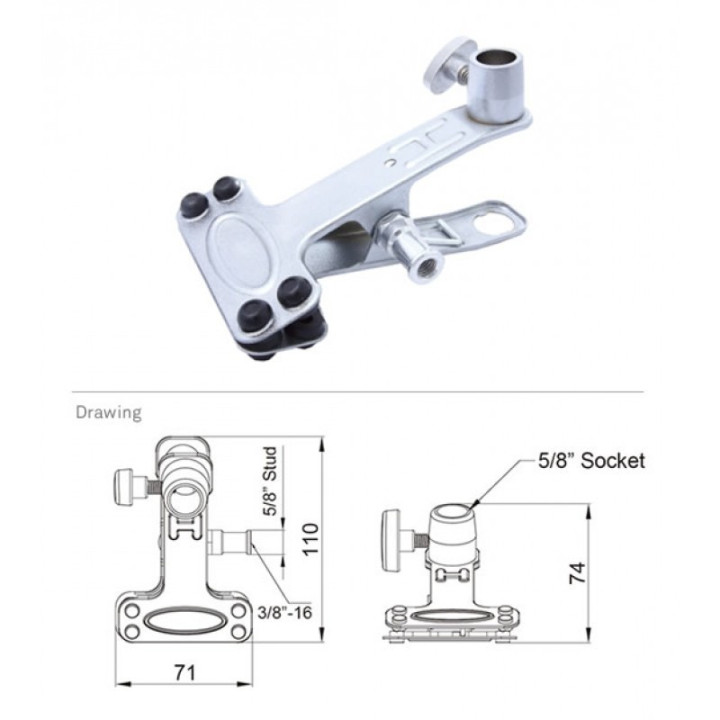 Kupo KCP-360 - Alli Clamp Silver