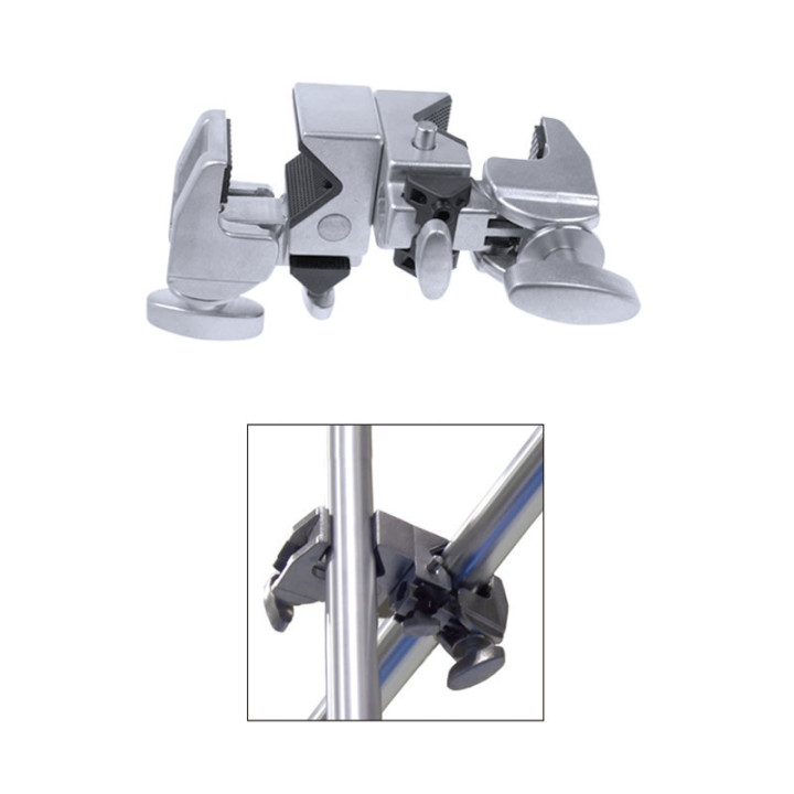 Kupo KCP-720 - Double Superb Clamp - Silver