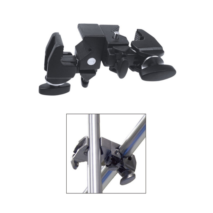 Kupo KCP-720B - Double Superb Clamp - Black