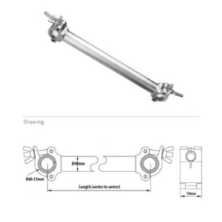 Kupo KCP-802-DP - Pipe-to-pipe Couplerparallel, 500mm(Ctrs to Ctrs)