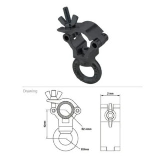 Kupo KCP-812B - Mini Coupler W/ Eye Ring -black