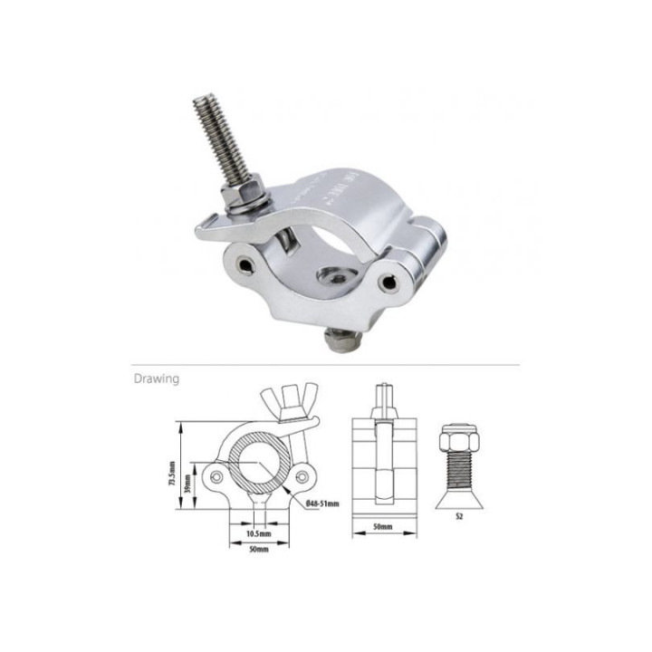 Kupo KCP-831ST - Half Coupler With Stainless Steel Parts