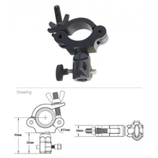 Kupo KCP-842B - Slim Type Half Coupler W/ 16mm Socket