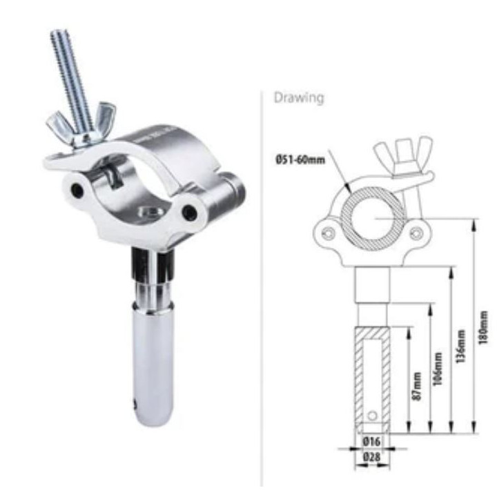 Kupo KCP-854 - Mighty Half Coupler W/16mm Stud