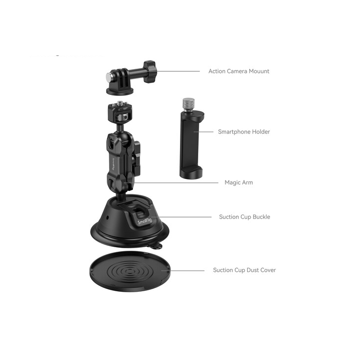 SmallRig 4275 - Portable Suction Cup Mount Support Kit for Action Cameras/Mobile Phones SC-1K