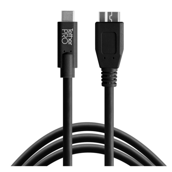 Tether Tools CUC3315-BLK - TetherPro, USB-C 3.0 Cable, 4.6 m, Black