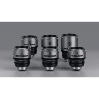 DZOFilm DZO-PA6PLMB - Pavo 2x Anamorphic 6-Lens Kit (28/32/40/55/75/100mm T2.1/T2.4) for PL/EF Mount (S35) metric - Blue Coating