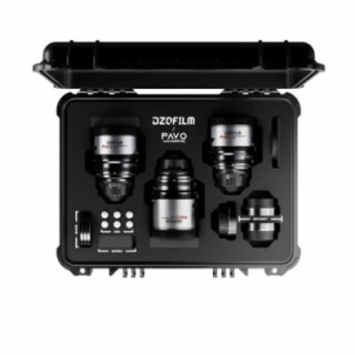 DZOFilm DZO-PAA3PLMN - Pavo 2x Anamorphic 3-Lens Kit (28/40/75mm T2.1) for PL/EF Mount (S35) metric - Golden Coating