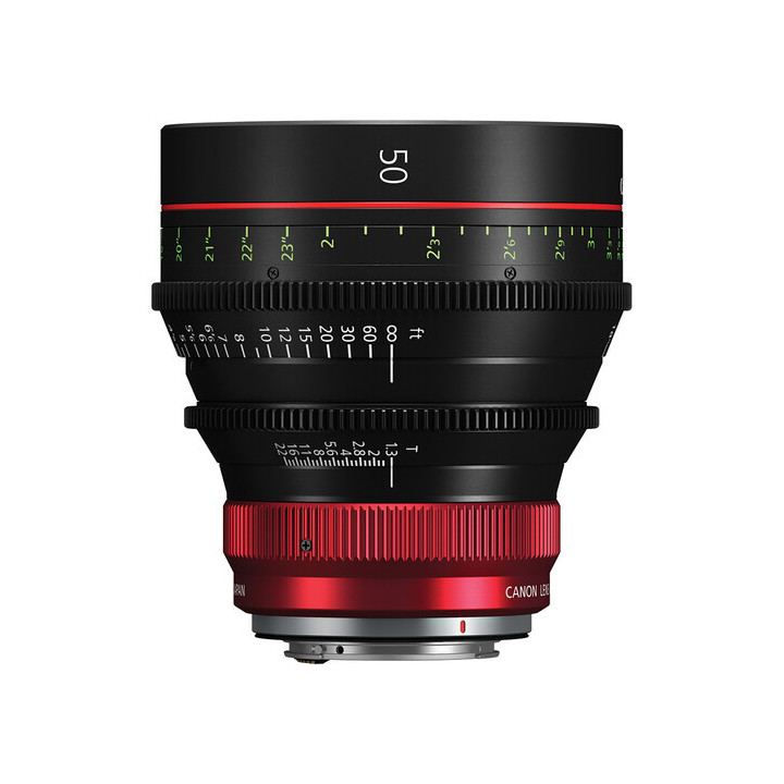 Canon 6402C001 - CN-R 50mm T1.3 L F Cinema Prime Lens (Canon RF)(Feet)