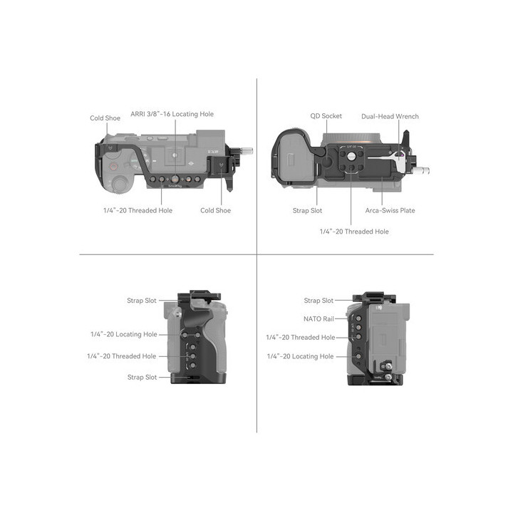 SmallRig 4422 - Camera Cage Kit for Sony a7C II & 7CR
