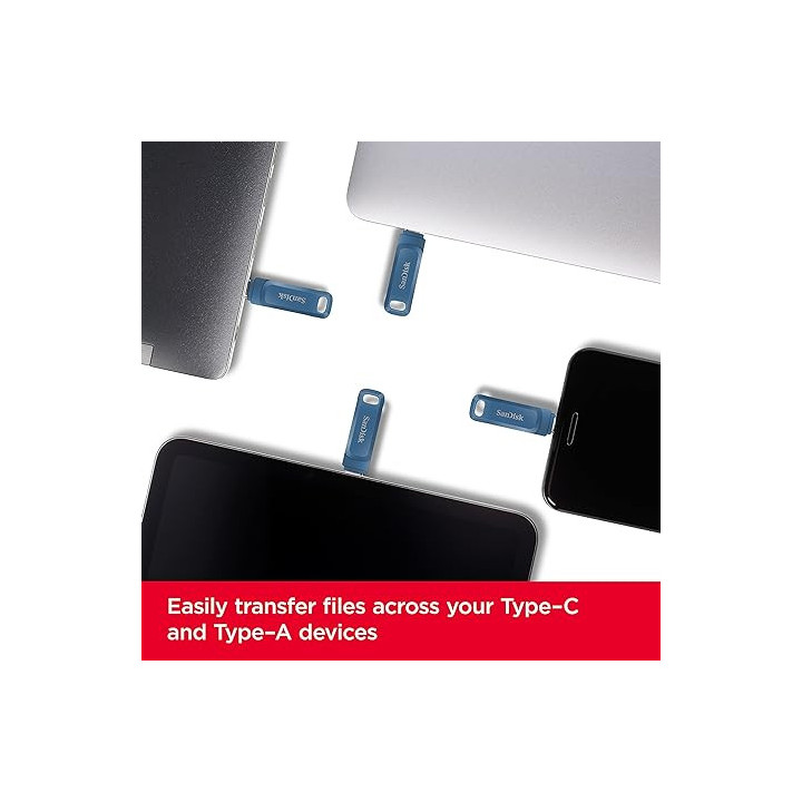 Sandisk SDDDC3-128G-G46NBB - Ultra USB Dual Drive Go 128GB Blue