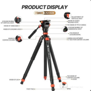 FotoPro AK68 -Fluid Video Tripod