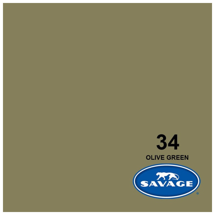 Savage SAV34-1253 - Background Paper Olive Green 1.36 x11m