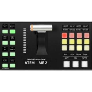 Skaarhoj T-BLOCK-L-V1B-SBK - T-Block Left w/Blue Pill Inside - Slim Enclosure Black