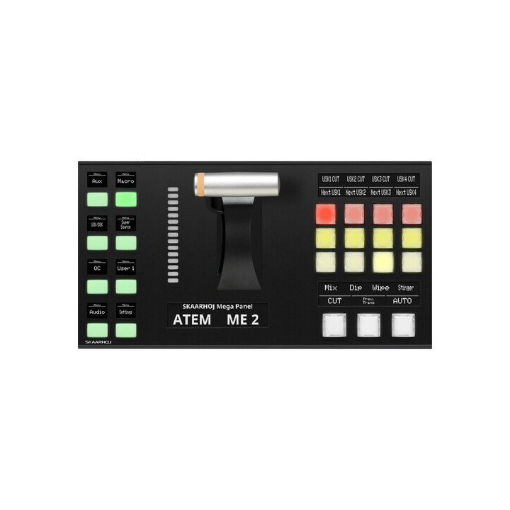 Skaarhoj T-BLOCK-L-V1B-SBK - T-Block Left w/Blue Pill Inside - Slim Enclosure Black